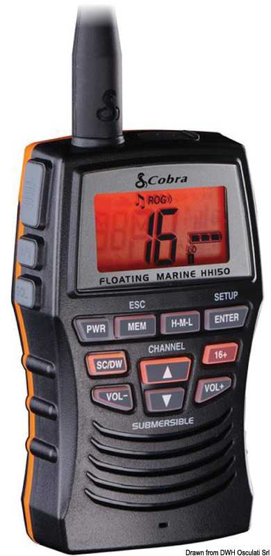 COBRA MARINE MR HH150FLTE VHF portable