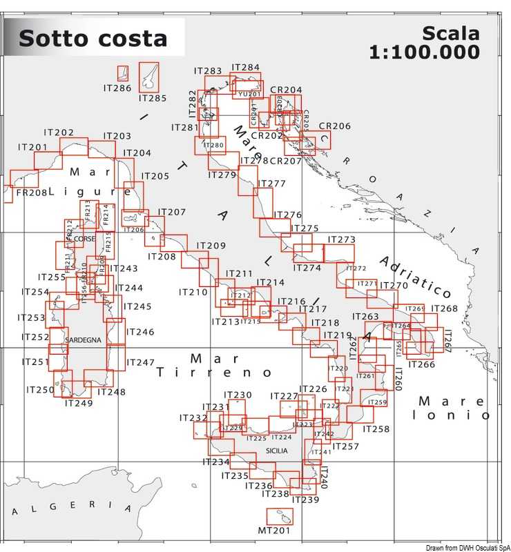 Carte Navimap IT220-IT221 De Diamante à Amantea