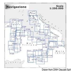 Carte Navimap IT124-IT125 De P.S. Stefano à Cala Gal. avec P.to Vecchio et Campoloro