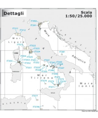 Carte Navimap IT345-IT346 Île de Capri avec Punta Campanella