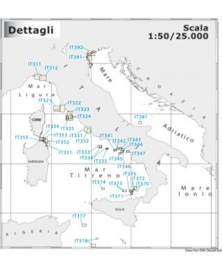 Carte Navimap IT345-IT346 Île de Capri avec Punta Campanella