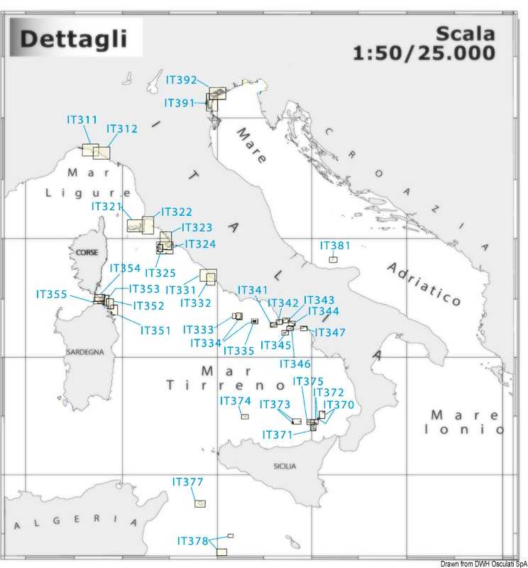 Carte Navimap IT355-IT356 I.Budelli, I.Spargi, I.La Maddalena, I.S.Stefano, P.ta Palau, P.to Pozzo