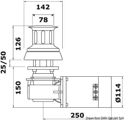 Treuil de touage Italwinch Nestor 1000W 24V