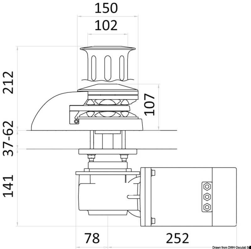 Treuil Italwinch Star 1500W 12V 10mm avec cloche