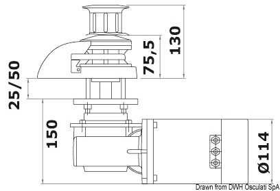 Treuil Italwinch Smart 700W 12V 8mm haut avec cloche