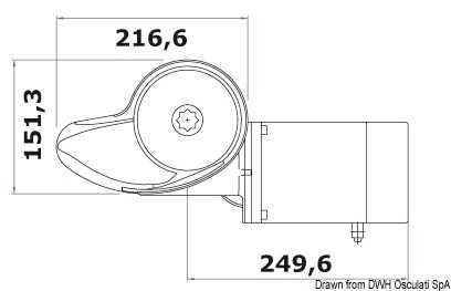 Treuil Italwinch Smart Plus 1500W 12V 10mm haut avec cloche