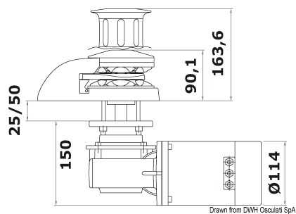 Treuil Italwinch Smart Plus 1700W 24V 10mm haut avec cloche