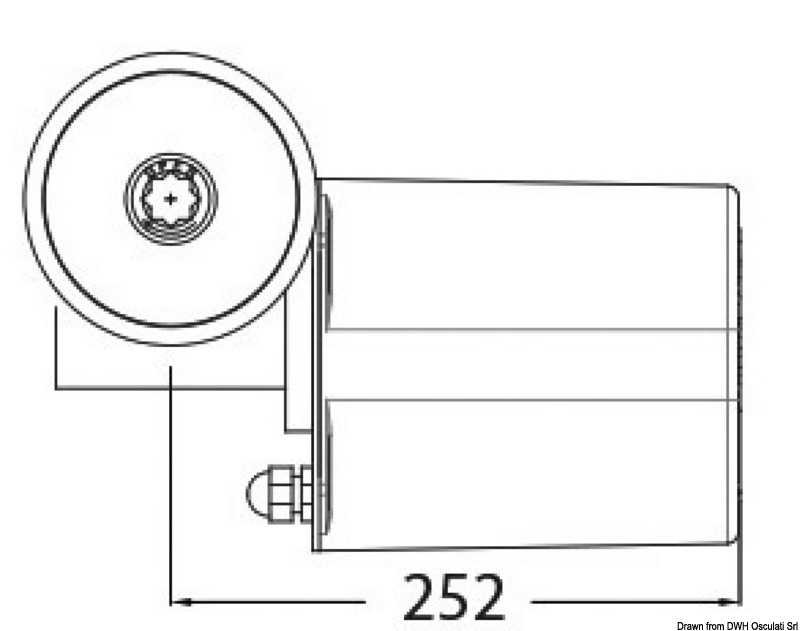 Treuil ITALWINCH Smart R3 12V 1000W 8mm base ronde sans cloche