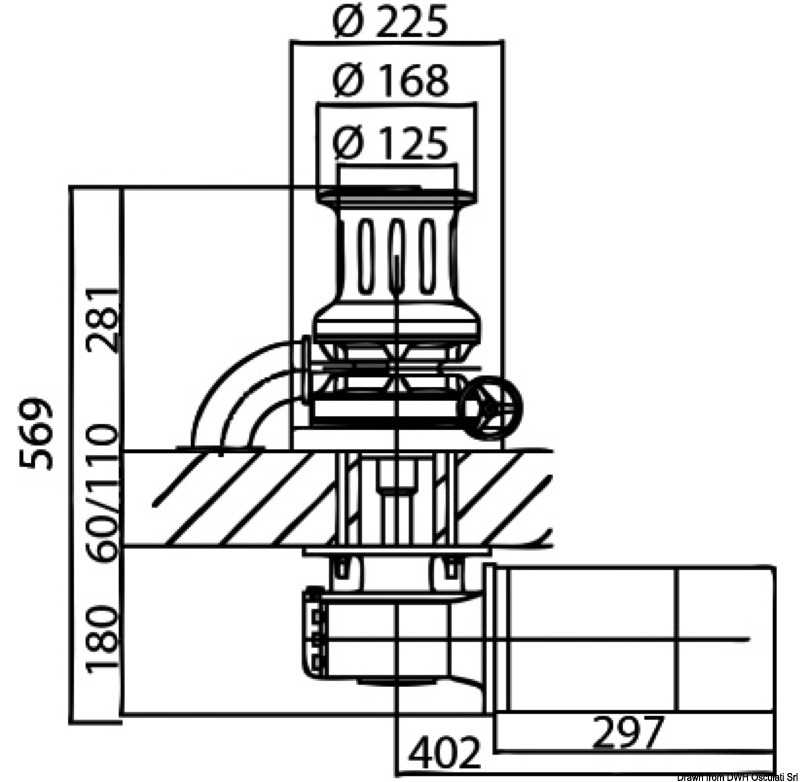 Treuil Italwinch Star Plus 2300W 24V barbotin 12mm traction maxi 2000kg