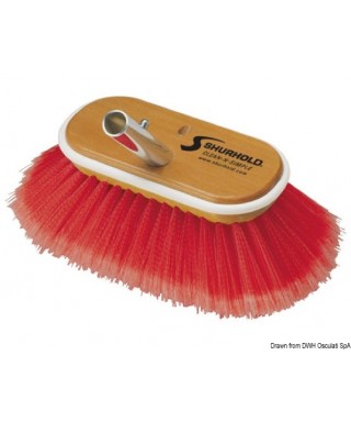 Brosse 6 pouces fibres souples + moyennes rouges