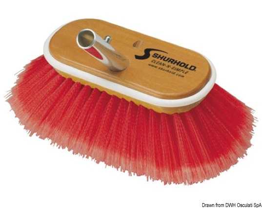 Brosse 6 pouces fibres souples + moyennes rouges