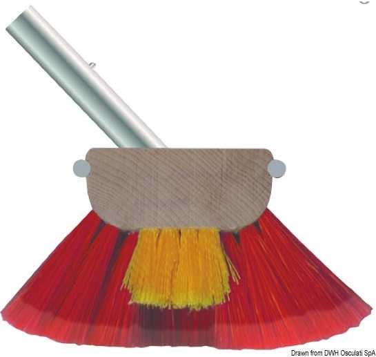 Brosse 6 pouces fibres souples + moyennes rouges