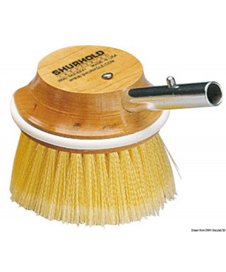 Brosse ronde 5 pouces polyester jaune