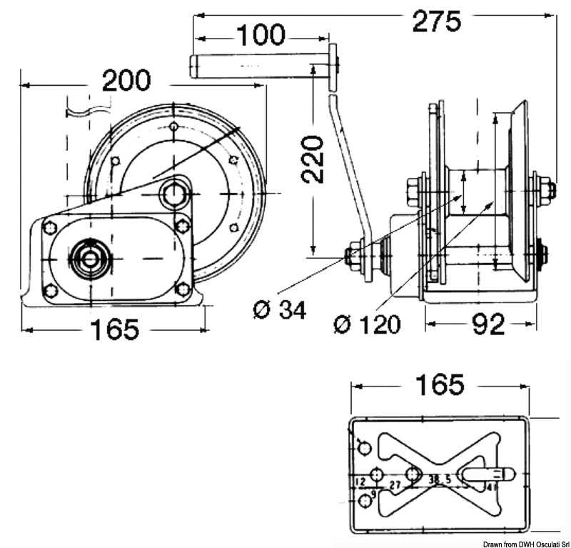 Treuil SPX Brake Winch Traction maxi 630 kg