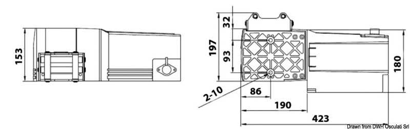 Treuil électrique traction maxi 1134 Kg 600W 12V