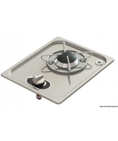 Plaque cuisson inox à encastrer 1 feux 323x263 mm