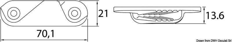 Coinceur CLAMCLEATS CL 259 pour écoutes 3-6mm droit