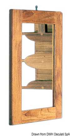 Miroir pour toilettes teck 275x375 mm