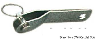 Cavalier en inox pour bôme 4 trous