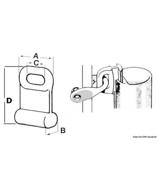 Coulisseau grand-voile 12x22 mm nylon