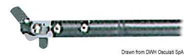 Rallonge de barre 61 cm aluminium anodisé noir articulation en élastomère