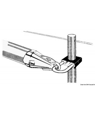 Porte-tangon inox 25 mm