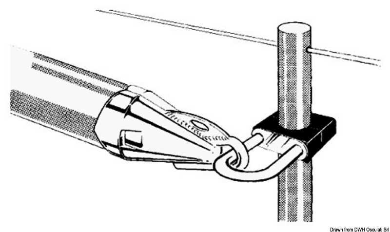 Porte-tangon inox 25 mm