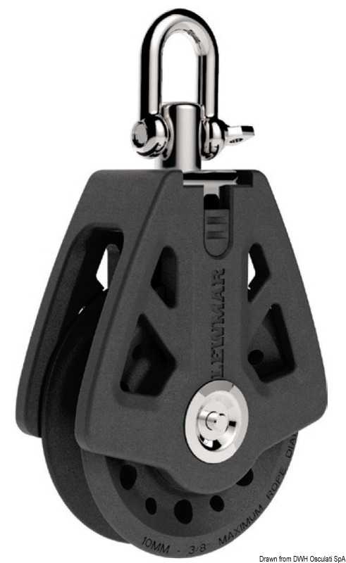 Réa simple Synchro 60mm pour bouts 8-10mm charge maxi 800Kg
