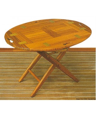 Table de transport teck 85x60x53 cm peut servir de plateau