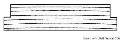 Latte teck pour pont 60X10X200 mm