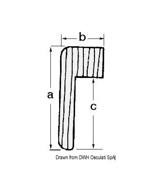 Profil teck pour cadres 71.042.00 34x15x2000mm