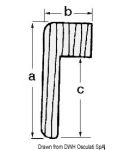 Profil teck pour cadres 71.042.00 34x15x2000mm