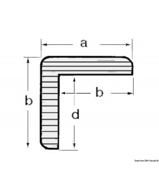Profil teck en L 23x23x2000mm