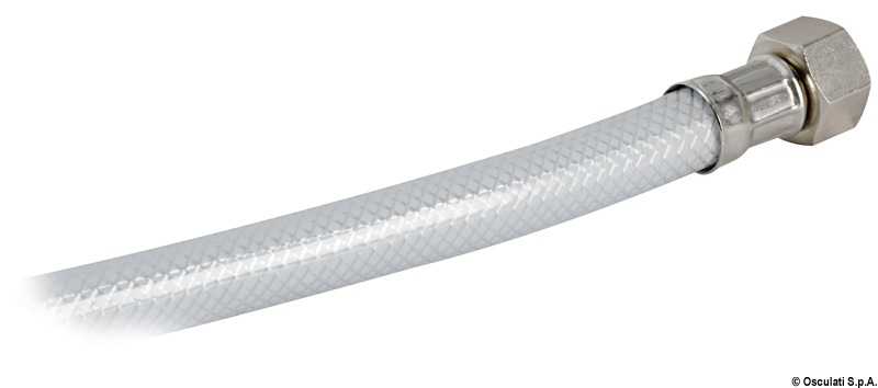 Coffret douche blanc Classic Evo tuyau PVC 4 mm Montage à la verticale