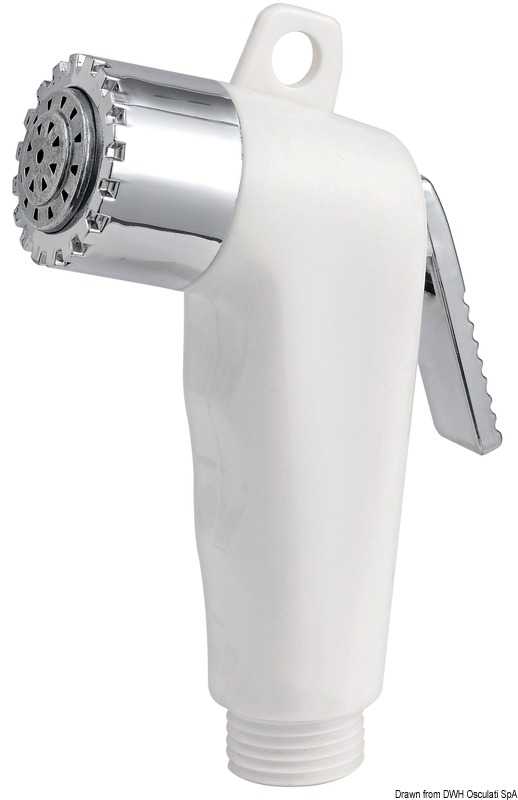 Tuyau douche armé en nylon blanc 4 m