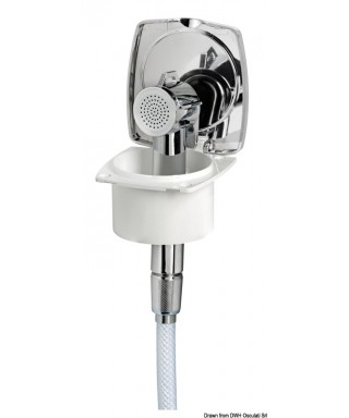 Coffret douche chromé New Edge tuyau PVC 2,5 m