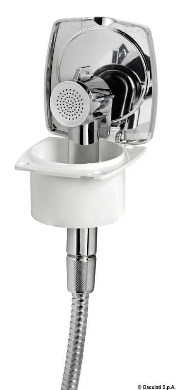 Coffret douche chromé New Edge tuyau inox 4 m
