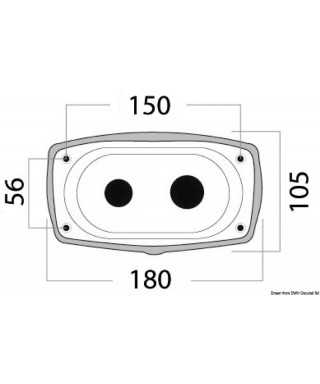 Coffret douche New Edge porte sort arrière 180x105mm