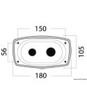 Coffret douche New Edge porte sort arrière 180x105mm