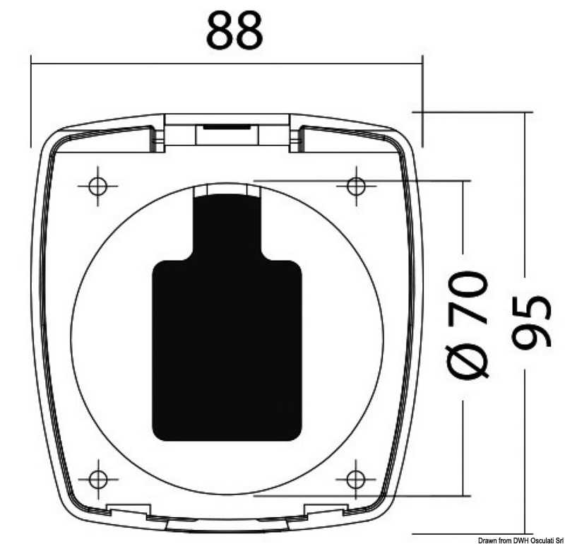 Coffret douche New Edge porte sortie arrière 88x95mm