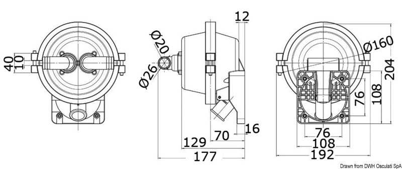 Pompe manuelle escamotable Embout 25mm