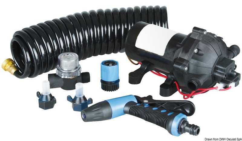 Kit Washdown pour le lavage de pont 12V Débit 21,18L/m