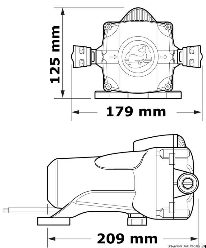 Pompe à eau 12 V 12 L/min Autoclave WHALE Watermaster