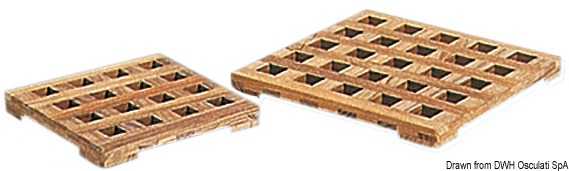Caillebotis teck 200x200 mm