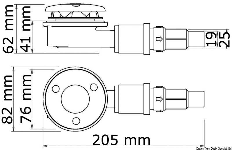 Bonde pour douche avec filtre 19 mm Osculati - Bonde pour douche et