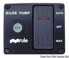Interrupteur Rule DeLux pour pompes de cale 12V 3 positions
