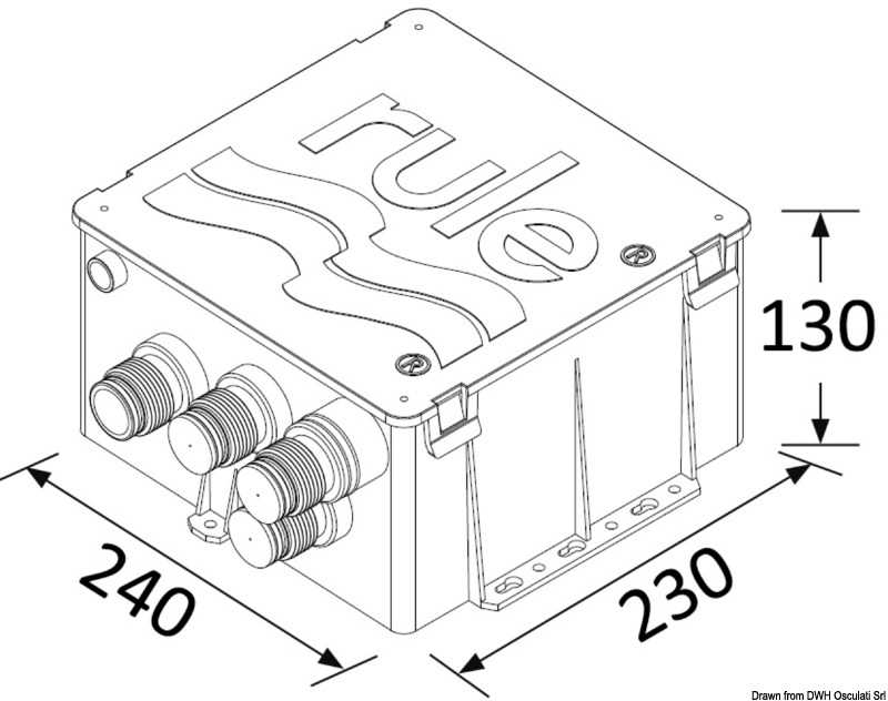 Kit évacuation pour douche RULE 12V eaux usées