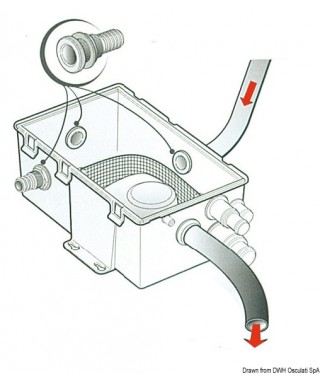 Collecteur eaux usées avec pompe Attwood 12V 27L/m