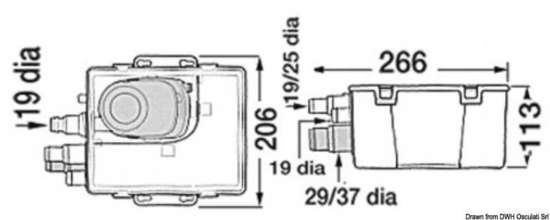 Collecteur eaux usées avec pompe Attwood 12V 27L/m