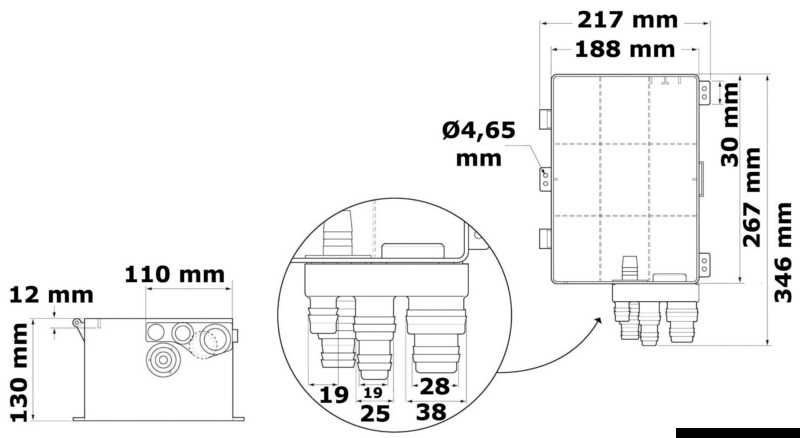 Collecteur d'eaux usées Whale 12V 32 L/min avec pompe automatique